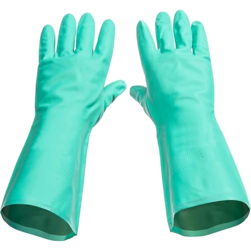 Csafyrt Guantes para lavar los platos de látex resistente al aceite Guantes de guantes de cocina antiadherentes para lavar platos plato reutilizable