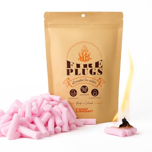 Non-Toxic Waterproof Fire Starters with 5+ Minute Burn for Emergencies, Survival, Campfires, Fire Pits, Grills – Made in The USA – 30 Pack