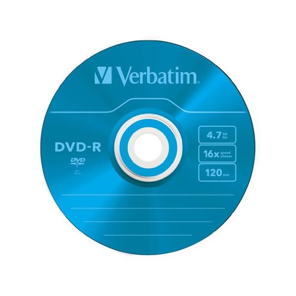 Verbatim DVD-R Rohlinge (16x Speed, 4,7GB, 25-er Spindel) blau/grün/orange/rosa/violett – Bild 5
