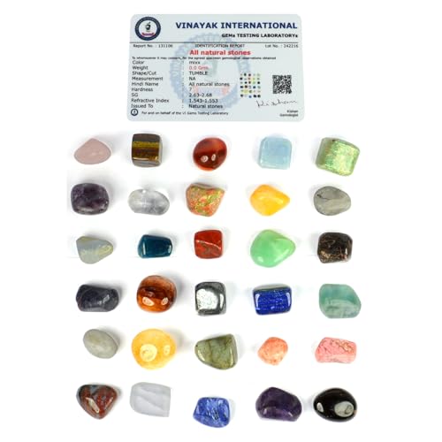 Image of Reiki Crystal Products Certified Natural Crystal Tumble Stone Kit | Multiple Crystal Stone Sets for Meditation, Reiki, Chakra & Spiritual Practices