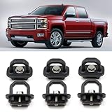 Bull Ring 6-Pack Truck Bed Tie Down for 2007-2018 Chevy Silverdo/Sierra, 2015-2018 Colorado/Canyon, Truck Bed Cargo Hooks, Truck Bed Side Wall Anchors