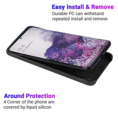 Image of LIRAMARK Liquid Silicone Soft Back Cover Case for Samsung Galaxy S20 Plus / S20 Plus 5G (Black)