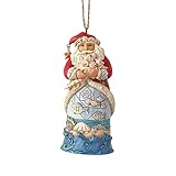 Enesco 6001528 Coastal Santa with Fish Scene, Multicolor