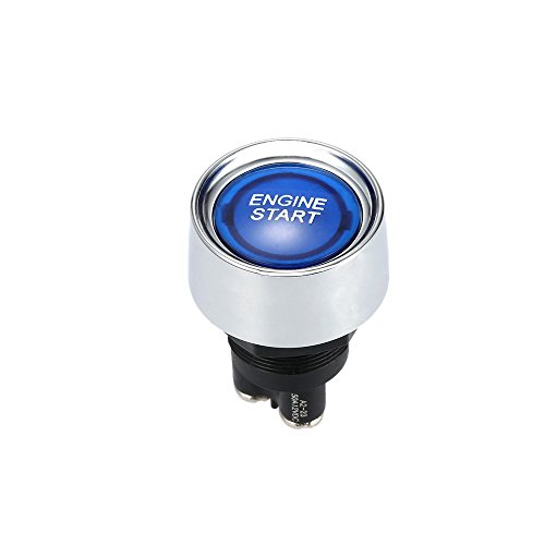 Start Switch 12v DC 50A Blue Car Start Engine Button Staterï¼ŒJtron Push Button Light Switch Push Start Ignition Switch for Racing SPST(ON)-Off Momentary (Blue)