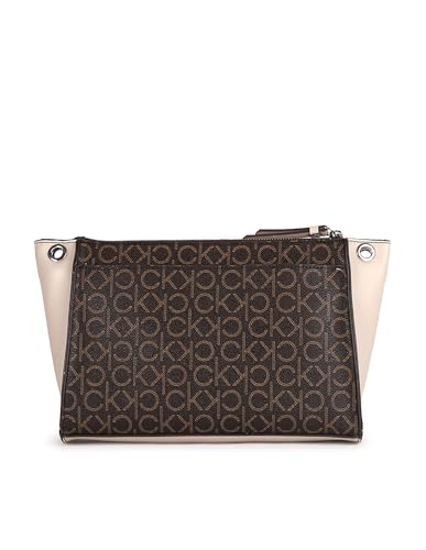 Image of Calvin Klein Reyna Crossbody, Brown /Khaki /Mushroom Logo