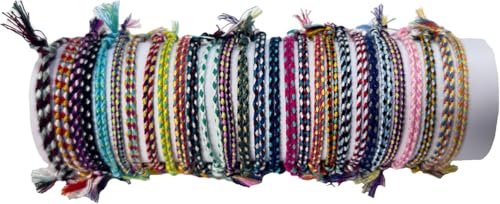 Bracelets d'amitié à offrir lot de 12 tressés main unisexe