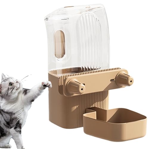 WJnflQN Comida automática para Perros para Jaula, dispensador de Comida para Perros Colgante | Montaje en Jaula, Bandeja de Agua, Suministros para Mascotas, Cajas Grandes, para Cachorros