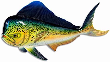 Star International Hand Painted Green Dolphin Mahi Mahi Standing Statue Figurine Sculpture 8"