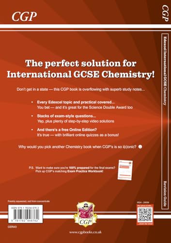 Edexcel International GCSE Chemistry Revision Guide: Inc Online Edition, Videos and Quizzes: for the 2026 and 2027 exams (CGP IGCSE Chemistry)