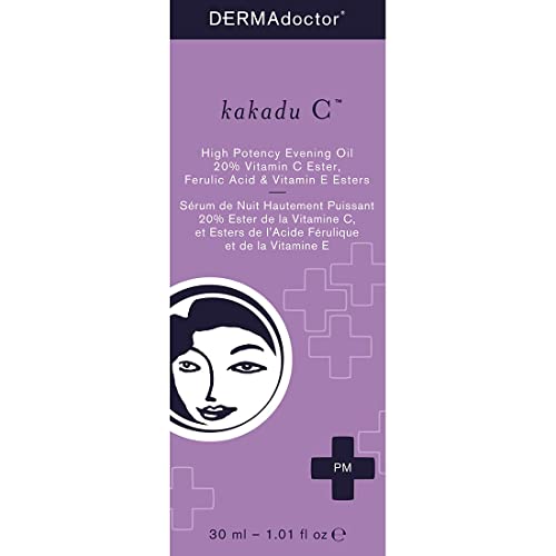 Dermadoctor Kakadu C High Potency Evening Oil 20% Vitamin C Ester, Ferulic Acid & Vitamin E Esters, 1.01 Fl Oz #TOP6