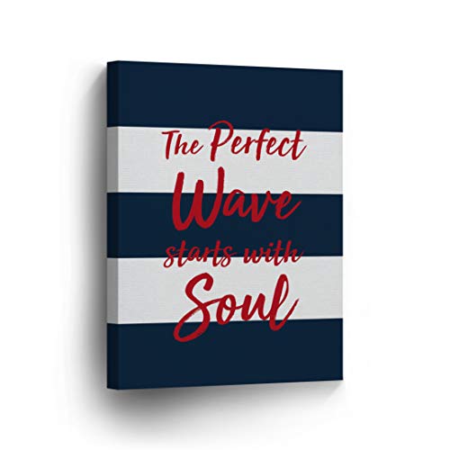 Smile Art Design Inspirational Quote Red Navy Blue and White