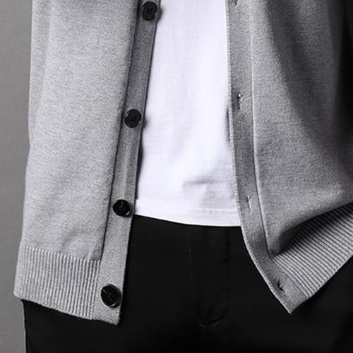 Cardigan léger à col en V homme : pull tricoté ajustée chic - 5