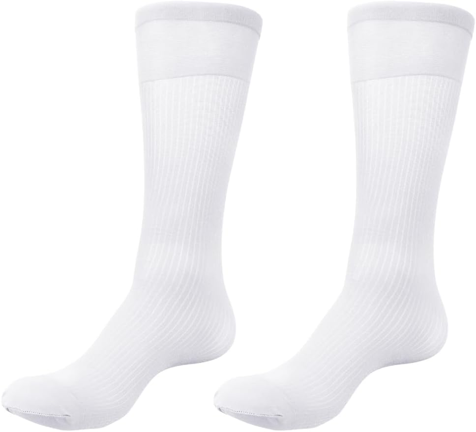 Mens Sheer Business Dress Socks Long Over the Calf Dress or Work Socks Nylon Dress Socks Dress Socks