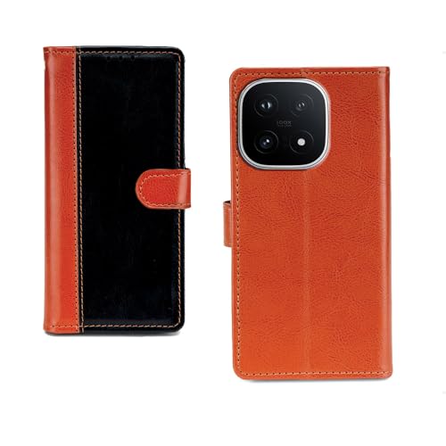Image of amazon basics iQOO 15 5G Flip Cover | Card Pockets Wallet & Stand | Flip Cover for iQOO 15 5G (Beige and Black)