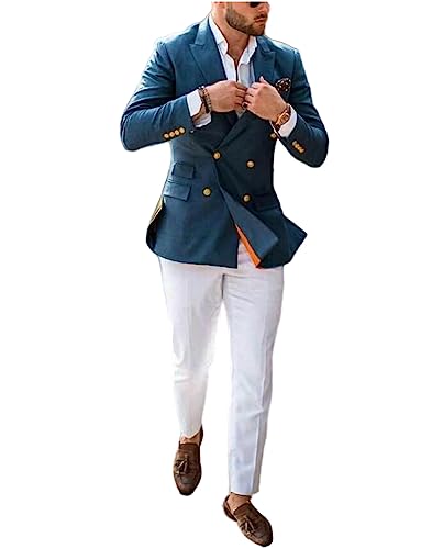 Smoking homme pour bal ensemble de costume chic à boutons croisés