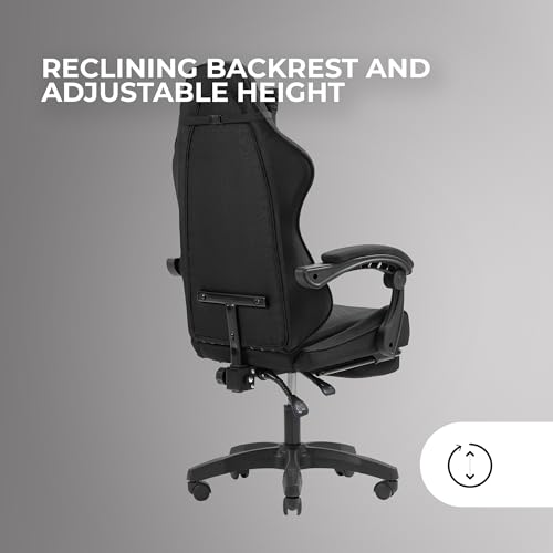 MARS GAMING MGC-X, Sedia Gaming Ergonomica, Tessuto Traspirante, Schienale Reclinabile e Altezza Regolabile, Braccioli Dinamici, Cuscino Cervicale e Lombare, Sedia Poggiapiedi Estensibile, Nero - Sedia gaming - Immagine 2