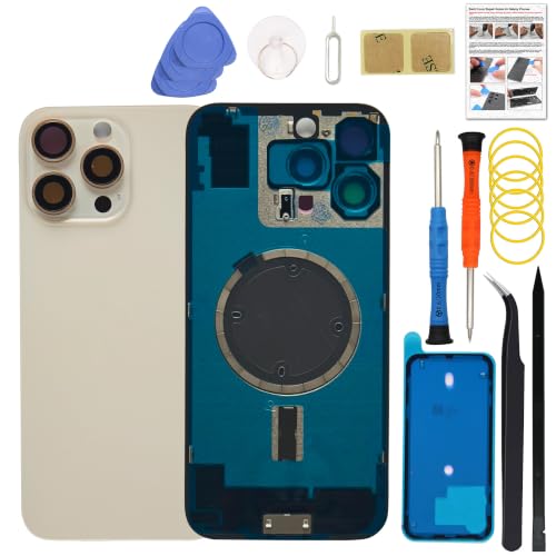 16 Pro Max Back Glass Cover Replacement Compatible with iPhone 16 Pro Max (6.9-inch Desert Titanium) with Pre-Installed Lens Includes Toolkit Repair Guide