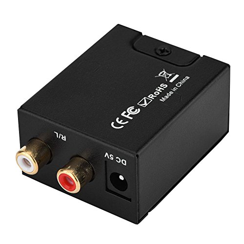 V BESTLIFE Audio Converter, Digital Analog Audio Converter/Optical Fiber to Analog Digital Audio Decoding Supports 32/44.1/48 / 96 KHz