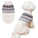 Suéter de Punto para Perro, Cuello Alto, Gato, Clima frío, para Mascotas, Vintage, Grueso, cálido, Ropa de Invierno para Perros pequeños, Gatos, tamaño Mediano, Pug, Perro Salchicha, Yorkie