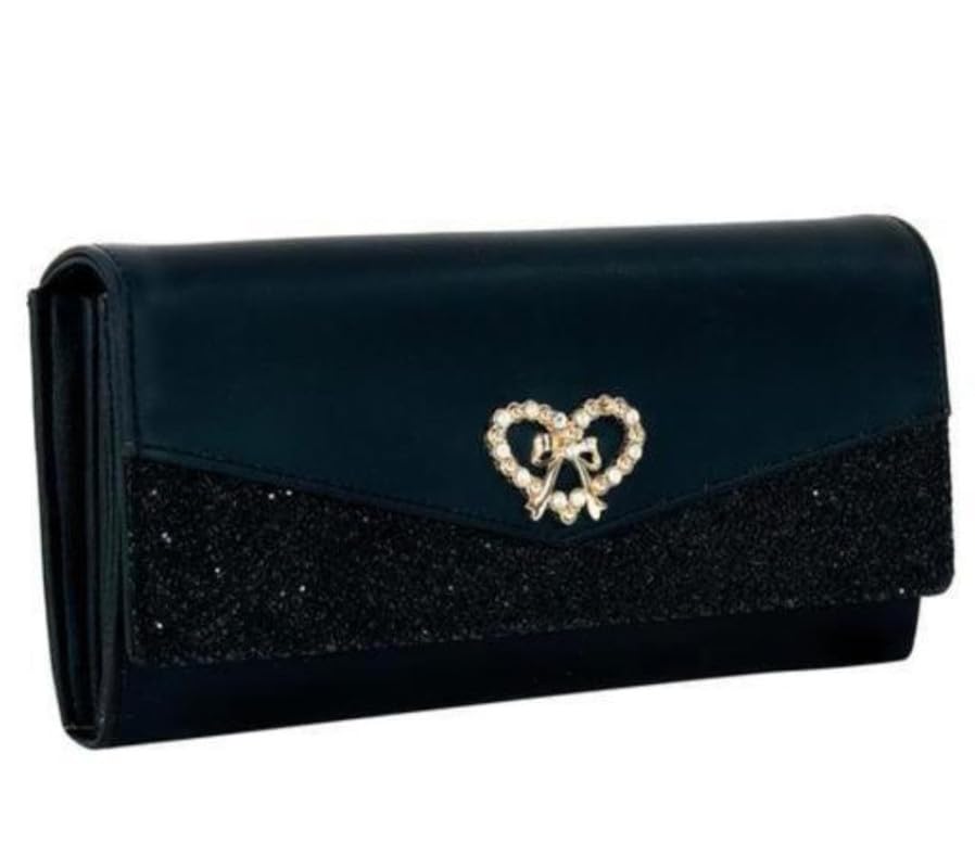 Nms Trendy Regular Fashionable Ladies Purse Leather Handbag Stylish Clutch Wallet for Women and Girls (Black) Pack of 1 (B0CP43V1B2) Amazon Price History, Amazon Price Tracker