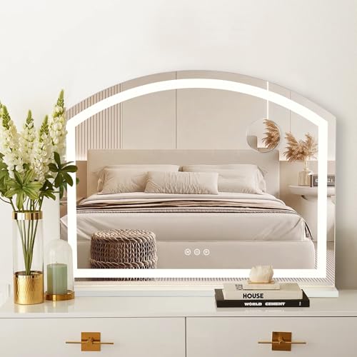 BSTSEL Arc-shaped Hollywood Vanity Mirror with Lights, Large