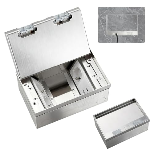 Bodeneinbausteckdose, 4000W/16A Wasserdichte Edelstahl...