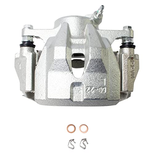 Image of TRQ Front Left Brake Caliper w /Bracket Drivers Side | For 2009-2010 Pontiac Vibe 2008-2014 Scion xD 2009-2018 Toyota Corolla 2009-2013 Matrix