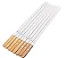 G & F Products 25619 2020 23 Inch Long 5/8 Inch Wide 2mm Thin Stainless Steel BBQ Skewer 8 Piece, Silver G & F Products 25619 2020 23 Inch Long 5/8 Inch Wide 2mm Thin Stainless Steel BBQ Skewer 8 Piece, Silver