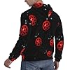 RRhgipp Art Ladybug Tracks Men'S Pullover Fleece Hoodie Hooded Sweatshirt Men'S Long Sleeve Fleece Hoodie Lightweight Black #3
