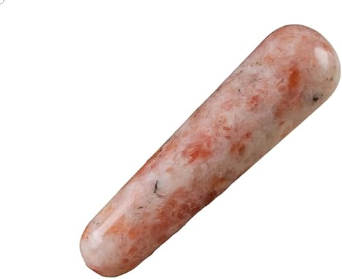 EARTH GOLD Varita de masaje de cristal de piedra solar varita de cristal cuidado personal cristales curativos y piedras SA-237 10 piezas