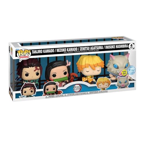 Funko Pop Demon Slayer pack de 4 figurines phosphorescentes édition spéciale