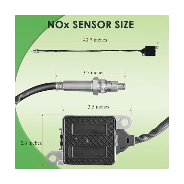Upstream NOx Nitrogen Oxide Sensor - Compatible with 2013-2018 Ram 2500 3500 4500 5500 Vehicles - 6.7L L6 Cummins Diesel - Replace# 5WK96742B, Inlet - Image 7