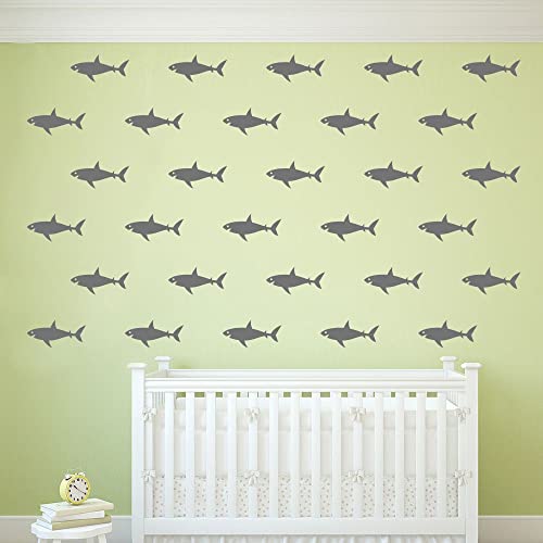 Shark Wall Decals - 32 adhesivos decorativos de PVC removibles miniatura 4