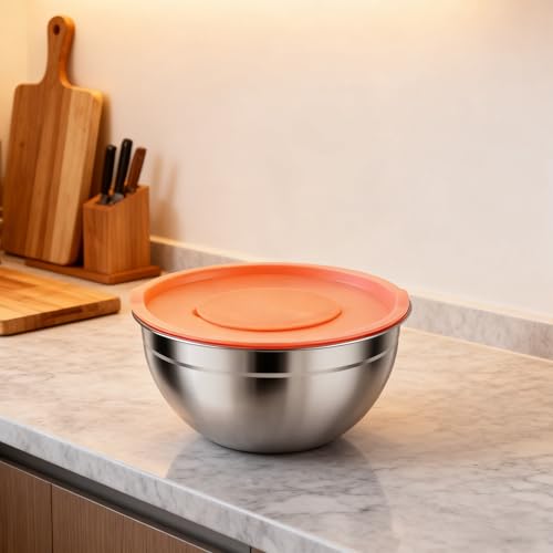 Set 7 bols inox empilables avec couvercles Pleafind – Image 7
