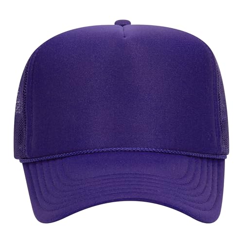 Image of OTTO Polyester Foam Front 5 Panel High Crown Mesh Back Trucker Hats in 97, Bulk, Wholesale