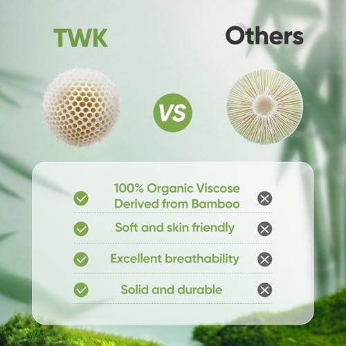 Image of TWK Luxury Sheet Set, Genuine 100% Viscose Derived from Bamboo, Cooling & Breathable, Silky Soft, Bedding Sheets & Pillowcases (White, King(78 * 80 * 15))