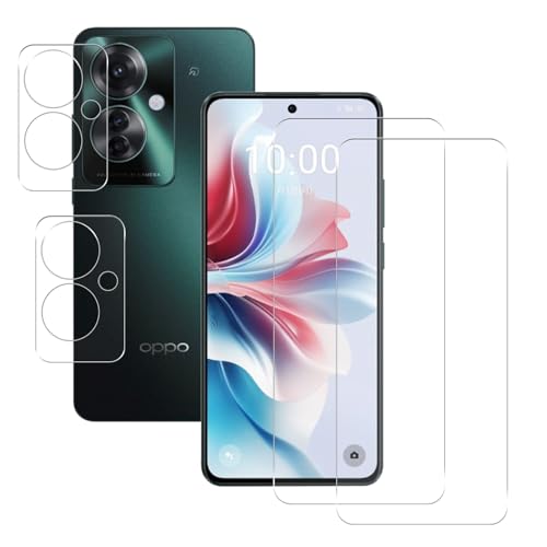対応 OPPO Reno11 A ガラスフィルム 指紋認証対応 【2+2枚 液晶/レンズ 保護フィルム 】 指紋防止 OPPO reno11a フィルム 強化ガラス 【旭硝子素材採用】表面硬9H 液晶保護フィルム 耐衝撃 耐久性 薄型 0.26mm ラウン