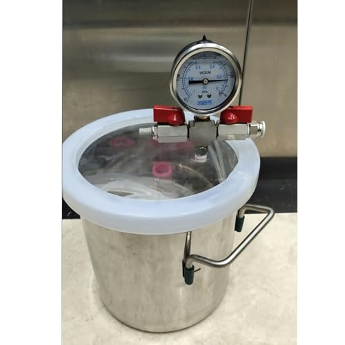 Vacuum Degassing Chamber with Acrylic Lid & Hose, 304 Stainless Steel Degassing Vacuum Chamber/Vacuum Pot, for Epoxy Resin Casting Silicone & Plaster Degassing ( Size : 19Gal/72L(45x45cm/17.7x17.7in)