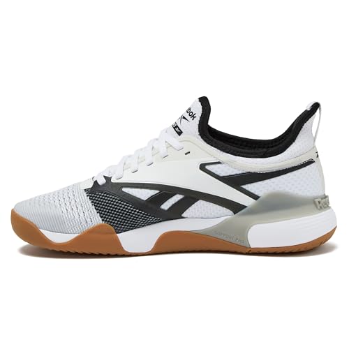 Reebok Nano Court Sport Men's Pickleball or Tennis Shoes for Men, White/Black/Grey 1, 11