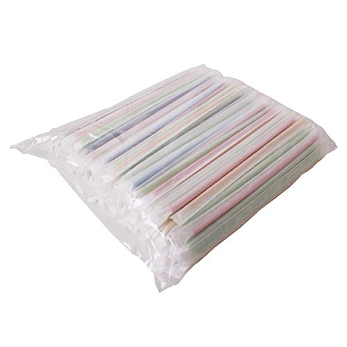 ORTIS rietje 5x245 mm, 4-kleurig gemengd in hoes wit, 250 stuks/zakje