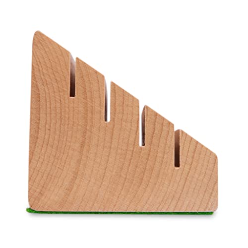 Black long Di fang Standard Size Solid Beech Playing Card Holder/Holder-2 Piece Set-Card Storage.Play Cards Holder for Kids or Elder People, Tray for Organizing Cards.