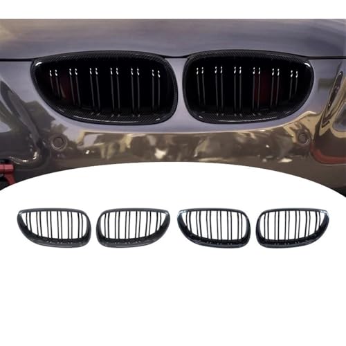 Parrilla de parachoques delantero para coche E60 E61 Serie 5 2003-2009 doble listón 2