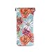 HUSSRITY Eyeglasses Case Watercolor Meadow Flowers Sunglasses Pouch Soft PU Leather Squeeze Top Eyeglass Holder Portable Glasses Case For Women Men