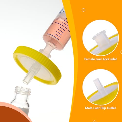 Image of PEKYBIO 30 Pack Nylon Syringe Filters, Lab Filters Hydrophilic 0.22um Pore Size, 25mm Diameter Filtration