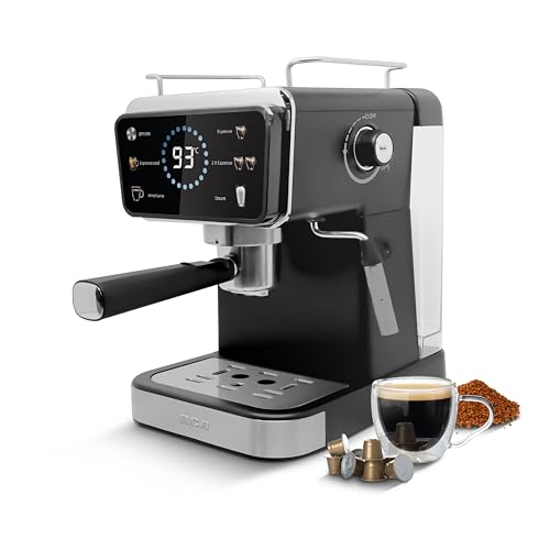 Recopilación de Sams Club Cafeteras los más solicitados. 45 RCA Cafetera Profesional RC-CAF5, 2 en 1 para Café Molido y Cápsulas, Espumador, Pantalla Inteligente, 1.5L, 5 Funciones, Bandeja de Goteo, Tanque Removible, Acero Inoxidable y...