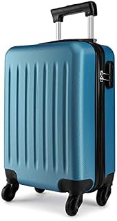 Kono 19 inch Carry On Luggage Lightweight Hard Shell ABS 4 Wheel Spinner Suitcase 2 Year Warranty Durable (Navy)