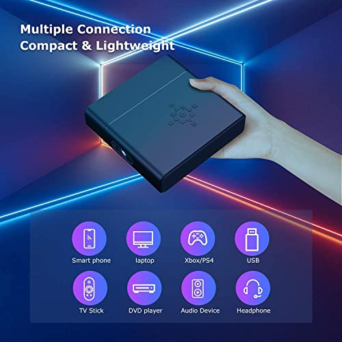5G Wifi Bluetooth Projector, Bonsaii Hd 1080P Movie Projector Supports 3D Link 120" Screen 4K Display Built In Hi-Fi Speaker, Home Theater Projector Compatible With Hdmi/Usb/Pc/Tv/Ios & Android Phone #TOP6