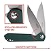 Ganzo Firebird FH41-GB Pocket Folding Knife D2 Steel Blade G10 Anti-Slip Handle with Clip Fishing Hunting Camping Outdoor Flipper EDC Pocket Knife Best Gift for Men and Women (Green)