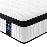 Inofia Double Mattress, 12 Inch Hybrid Mattress with Aeroshield Memory Foam and NexusArc Pocket Sprung,Cozy and Breathable Fabric,The Elegant Plus Collection,Double(135×190×30cm)
