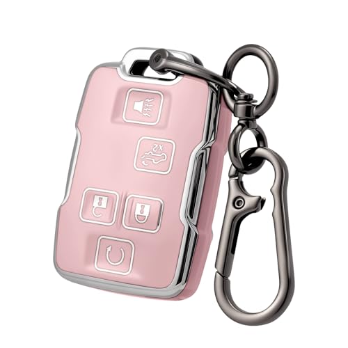 Funda de TPU rosa para llave GMC Yukon y Sierra con llavero incluido